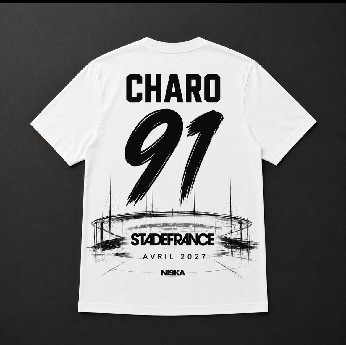 T-shirt CHARO Blanc Édition collector 🦅🇫🇷